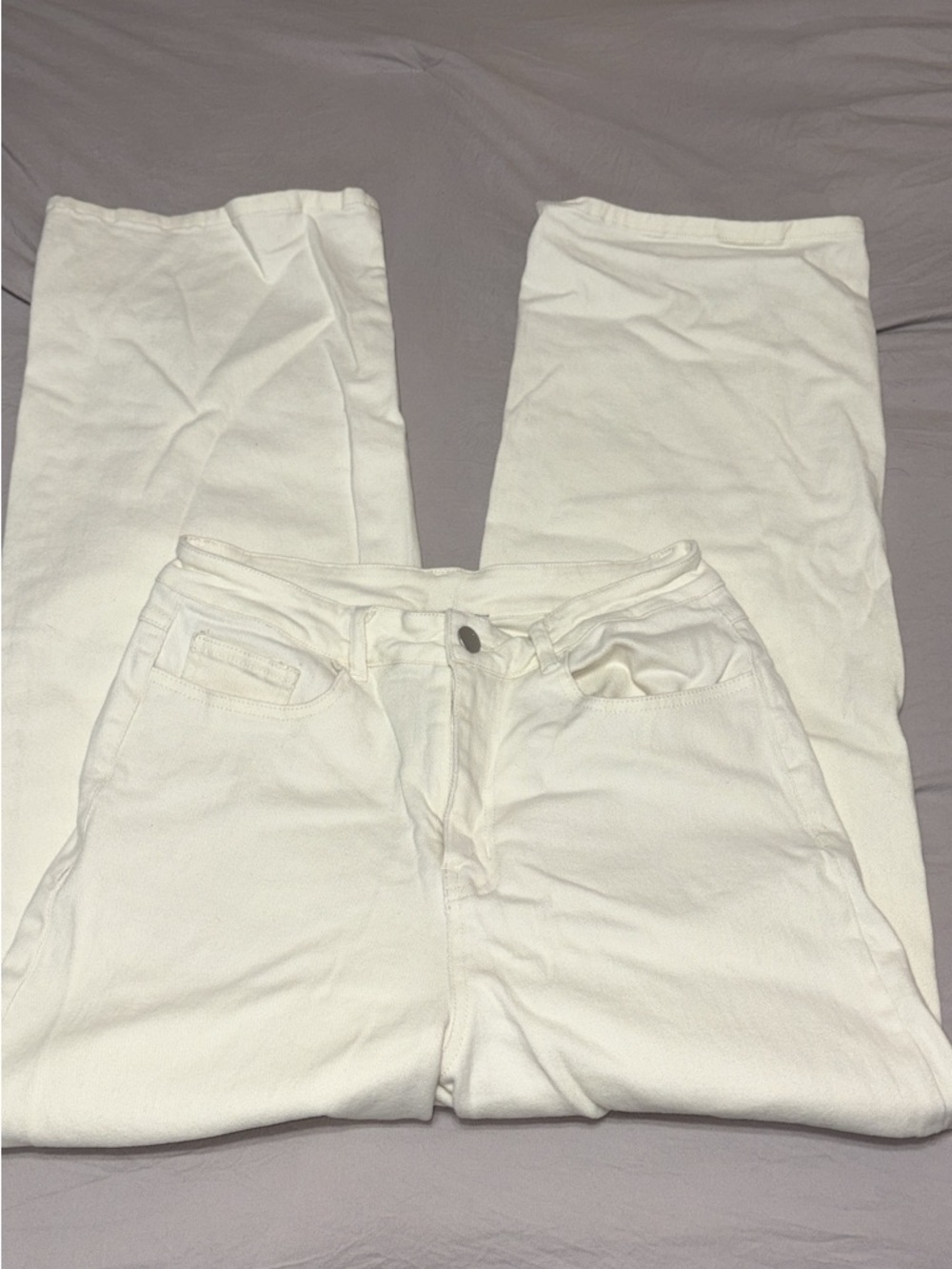 Sadie & Sage Cream High-Rise Pants